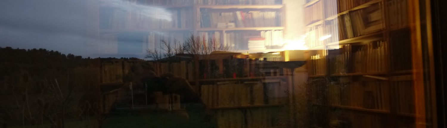Photo reflet biblio sur paysage